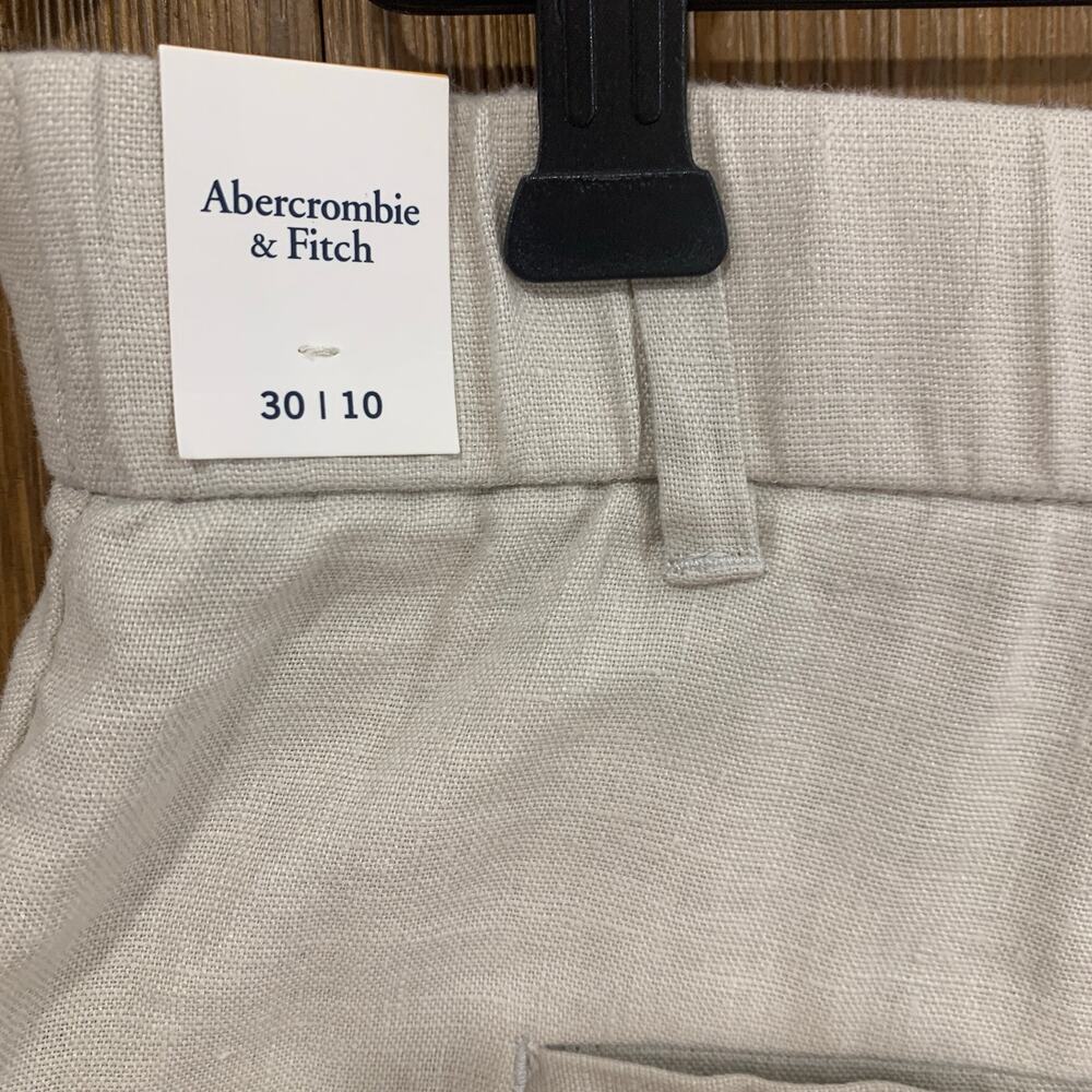 NWT Abercrombie & Fitch 100% Linen Wide Leg Trouser Pants Size 10 - Picture 6 of 10